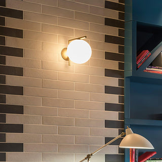 Blown Glass Opal Glass Wall Lamp Arkstarhome