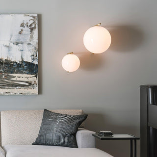 Blown Glass Opal Glass Wall Lamp Arkstarhome