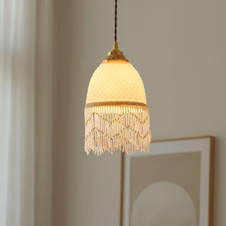 Mesh Tassel Glass Pendant Light Arkstarhome