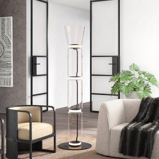 Bamboo Glass Floor Lamp Arkstarhome