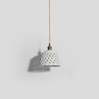 Openwork Ceramic Pendant Lamp Arkstarhome