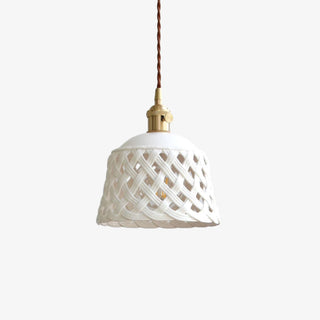 Openwork Ceramic Pendant Lamp Arkstarhome
