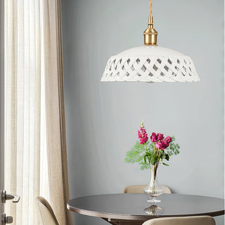 Openwork Ceramic Pendant Lamp Arkstarhome