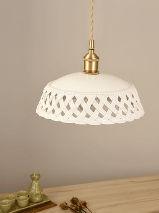 Openwork Ceramic Pendant Lamp Arkstarhome