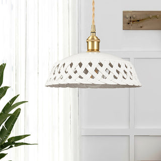 Openwork Ceramic Pendant Lamp Arkstarhome