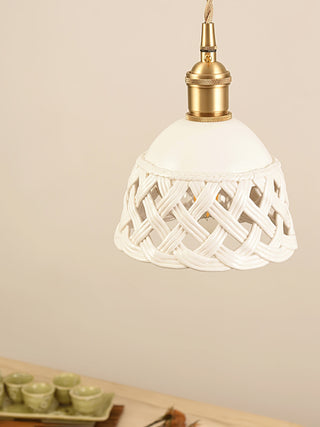 Openwork Ceramic Pendant Lamp Arkstarhome