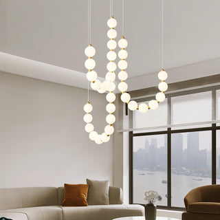 Glass Pearl Necklace Chandelier Arkstarhome