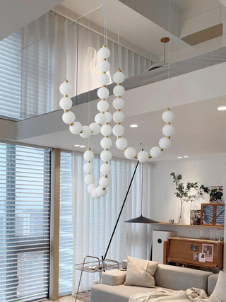 Glass Pearl Necklace Chandelier Arkstarhome