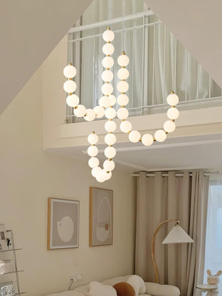Glass Pearl Necklace Chandelier Arkstarhome