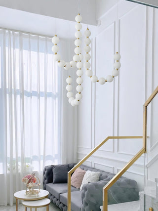 Glass Pearl Necklace Chandelier Arkstarhome