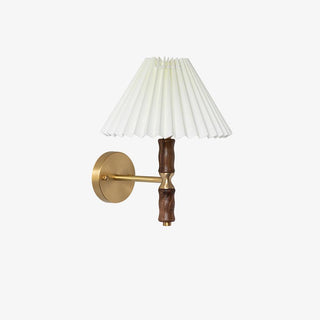 Pleated Walnut Wall Light Arkstarhome