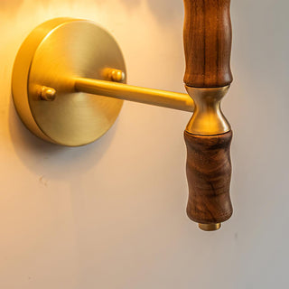 Pleated Walnut Wall Light Arkstarhome