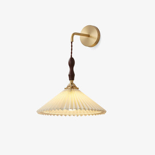 Pleated Wooden Wall Lamp Arkstarhome