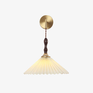 Pleated Wooden Wall Lamp Arkstarhome