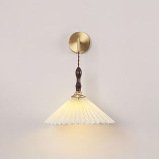Pleated Wooden Wall Lamp Arkstarhome
