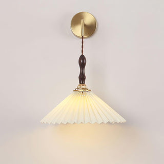 Pleated Wooden Wall Lamp Arkstarhome