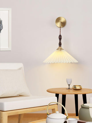 Pleated Wooden Wall Lamp Arkstarhome