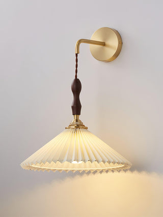 Pleated Wooden Wall Lamp Arkstarhome