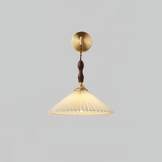Pleated Wooden Wall Lamp Arkstarhome