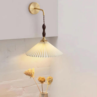 Pleated Wooden Wall Lamp Arkstarhome