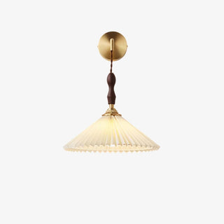 Pleated Wooden Wall Lamp Arkstarhome