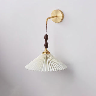 Pleated Wooden Wall Lamp Arkstarhome