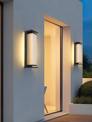 Rectangular Box Solar Outdoor Wall Lamp Arkstarhome