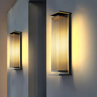 Rectangular Box Solar Outdoor Wall Lamp Arkstarhome