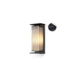 Rectangular Box Solar Outdoor Wall Lamp Arkstarhome