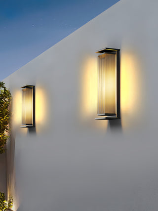 Rectangular Box Solar Outdoor Wall Lamp Arkstarhome