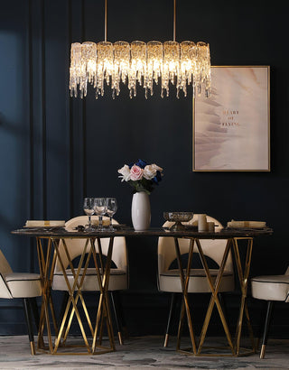Rectangular Icicle Glass Chandelier Arkstarhome