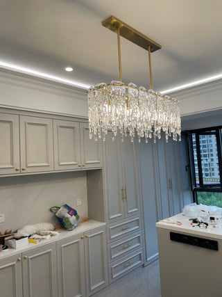 Rectangular Icicle Glass Chandelier Arkstarhome