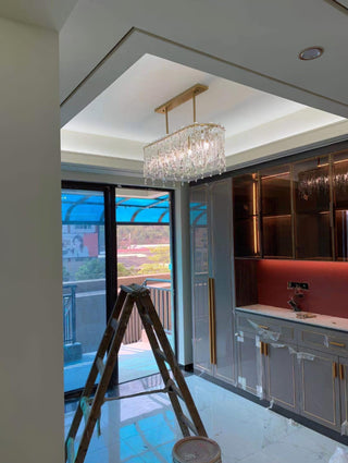 Rectangular Icicle Glass Chandelier Arkstarhome