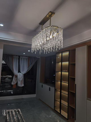 Rectangular Icicle Glass Chandelier Arkstarhome
