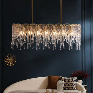 Rectangular Icicle Glass Chandelier Arkstarhome