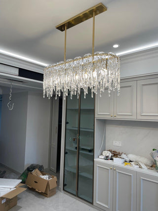 Rectangular Icicle Glass Chandelier Arkstarhome