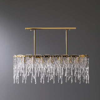 Rectangular Icicle Glass Chandelier Arkstarhome