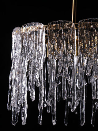 Rectangular Icicle Glass Chandelier Arkstarhome