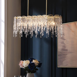 Rectangular Icicle Glass Chandelier Arkstarhome