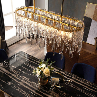 Rectangular Icicle Glass Chandelier Arkstarhome