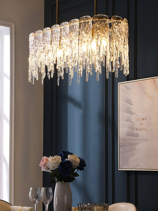 Rectangular Icicle Glass Chandelier Arkstarhome