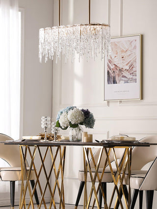 Rectangular Icicle Glass Chandelier Arkstarhome