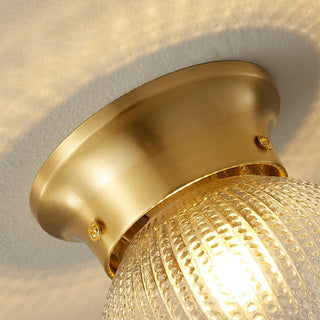 Reeded Globe Flush Ceiling Light Arkstarhome