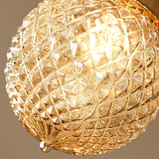 Reeded Globe Flush Ceiling Light Arkstarhome