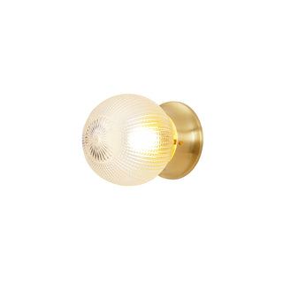 Reeded Globe Flush Ceiling Light Arkstarhome