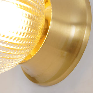Reeded Globe Flush Ceiling Light Arkstarhome