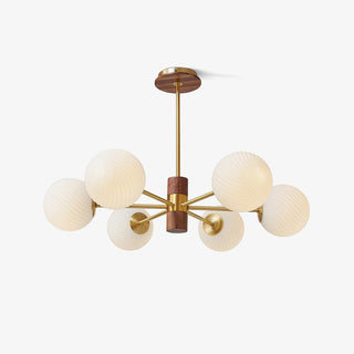 Ribbed Babble Glass Chandelier Arkstarhome