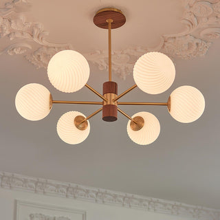 Ribbed Babble Glass Chandelier Arkstarhome