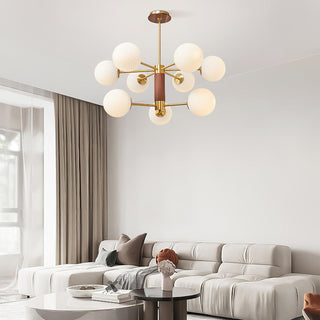 Ribbed Babble Glass Chandelier Arkstarhome