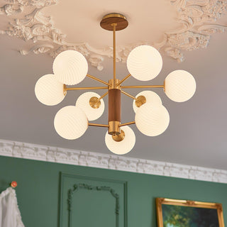 Ribbed Babble Glass Chandelier Arkstarhome